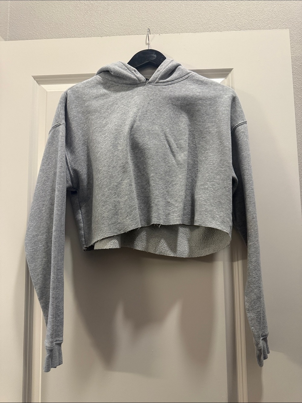 Urban outfitters grey cropped hoodie